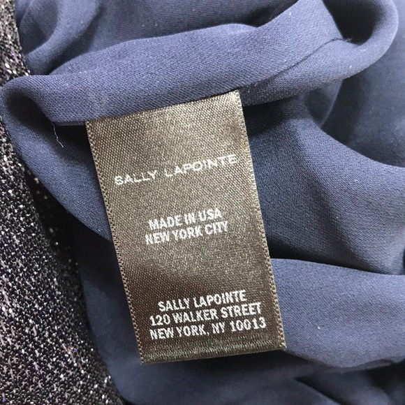 💎🔥 Sally LaPointe Navy Metallic Skirt - Picture 10 of 10